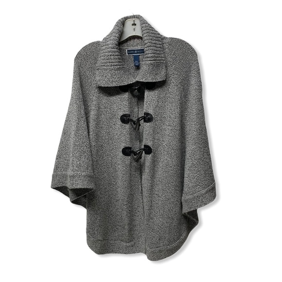 Karen Scott Jackets & Blazers - Karen Scott Gray Cape Poncho Coat Size M/L